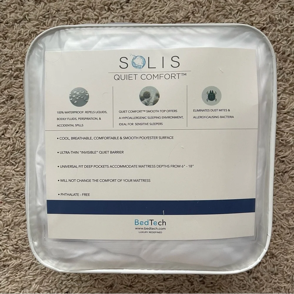 Solis Quiet Comfort Smooth Top Mattress Protector by BedTech King